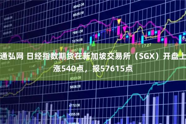 通弘网 日经指数期货在新加坡交易所（SGX）开盘上涨540点，报57615点